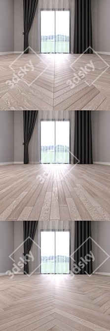 Elegant Rovere Creta Parquet 3D model image 3