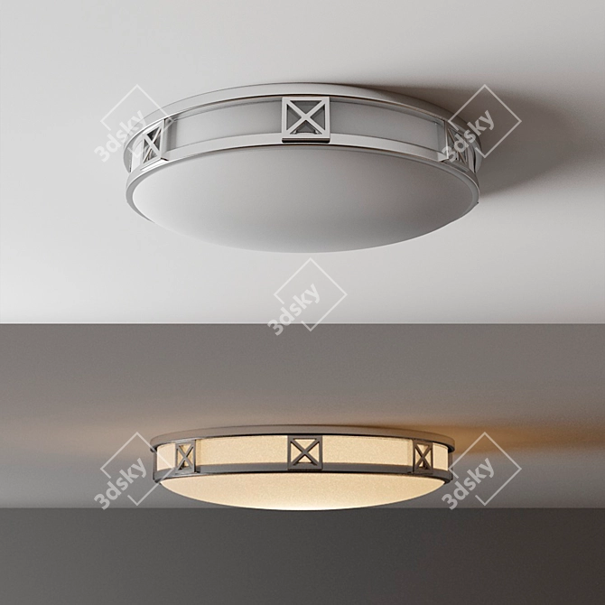 Elegant LED Flush Mount 3D model image 1