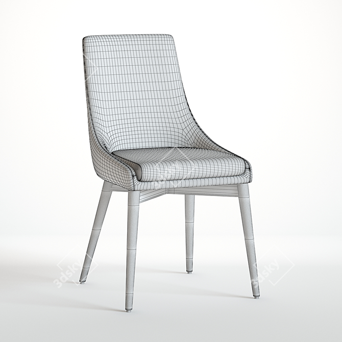 Elegant Bryon Dining Chair: Detailed 3D Model 3D model image 2