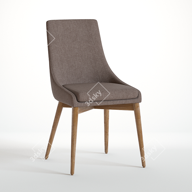 Elegant Bryon Dining Chair: Detailed 3D Model 3D model image 3