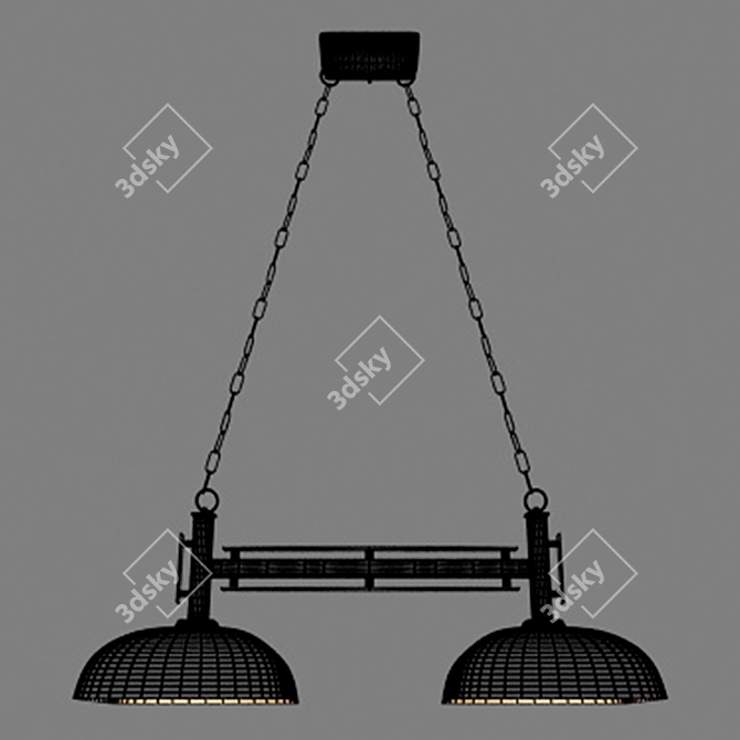 Modern LED Ceiling Light 3D model image 3