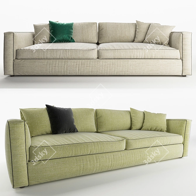 Luxurious Alberta Laguna Sofa 3D model image 1