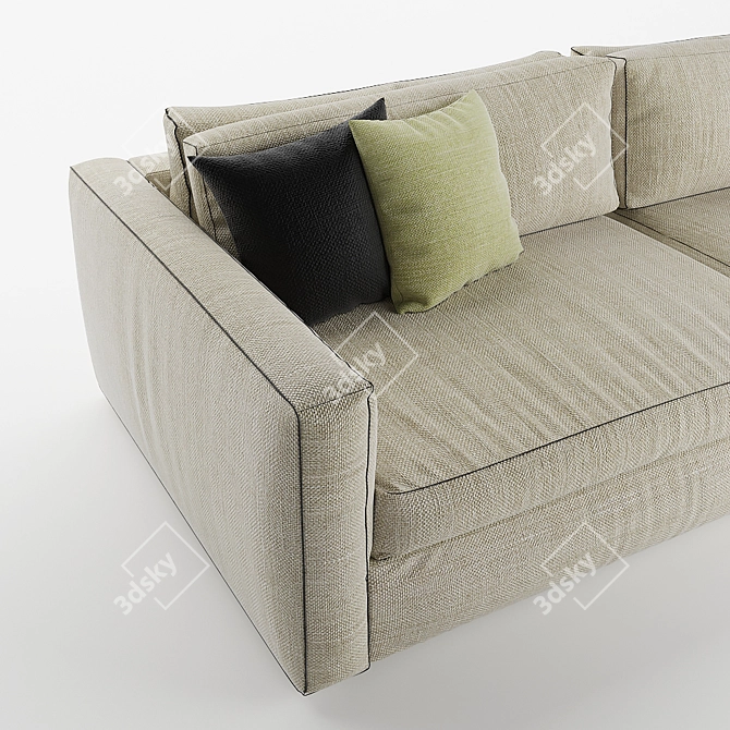 Luxurious Alberta Laguna Sofa 3D model image 3