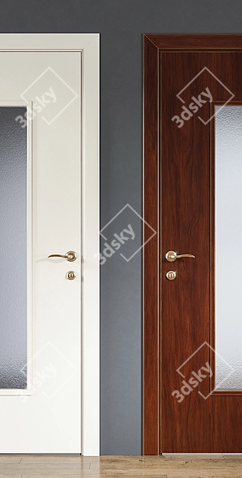 Modern Door #046 3D model image 2