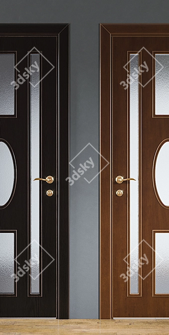 Modern Interior Door #047 3D model image 2