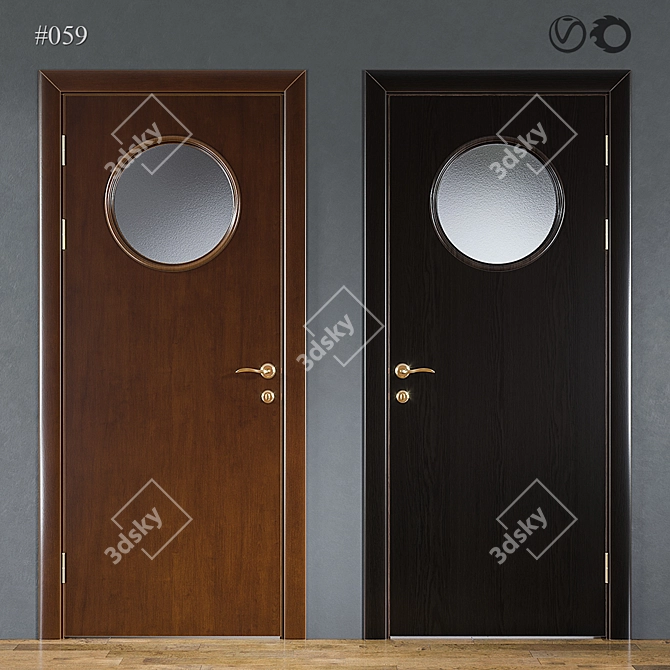 Elegant Door #059 - 10pcs, High-Resolution Textures 3D model image 1