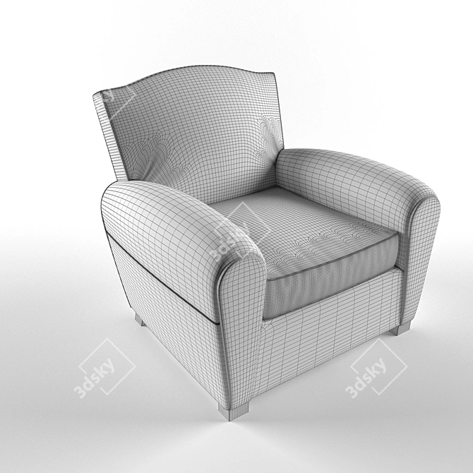 Classic Style Armchair: Harrison 3D model image 2