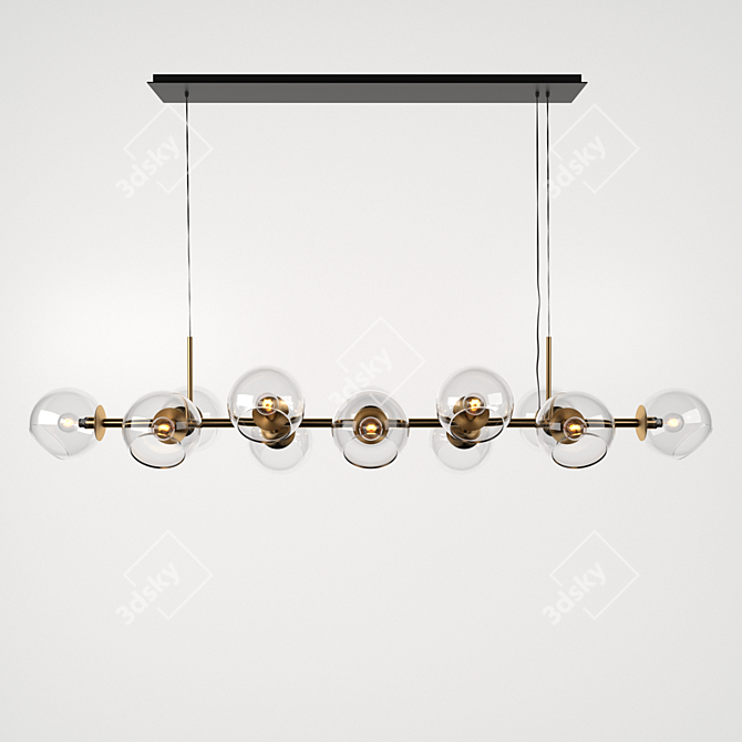 Sparkling Glass Orb Chandelier 3D model image 2