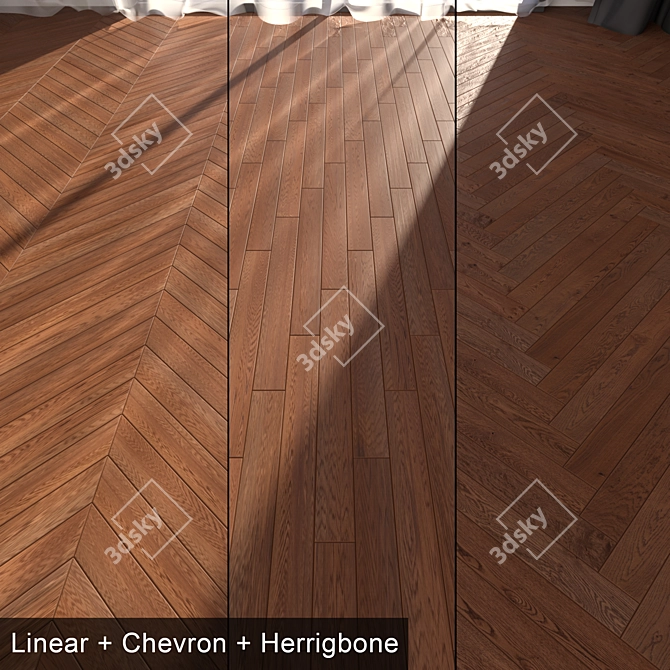 Dazzling Rovere Carvi Parquet 3D model image 1