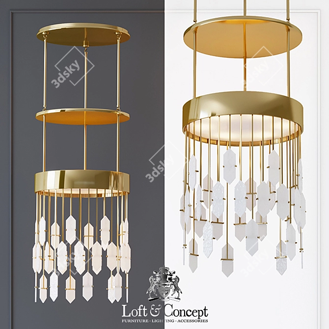 Halcyon Medium Round Chandelier by Kelly Wearstler 3D model image 1