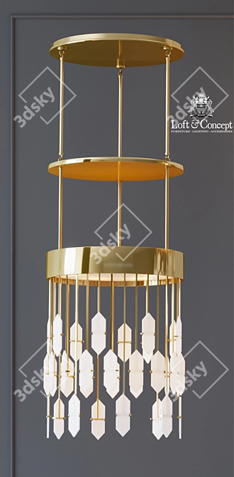 Halcyon Medium Round Chandelier by Kelly Wearstler 3D model image 2