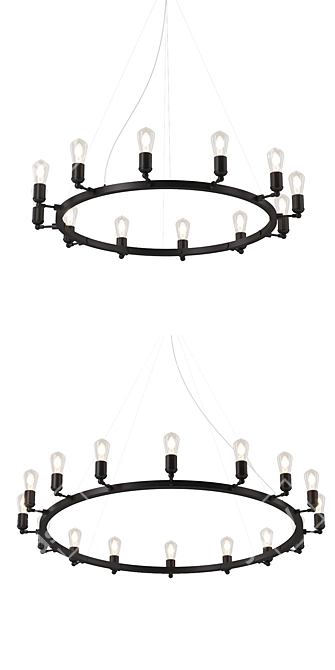 Elegant Circle Lamp: Art. 4729 3D model image 2