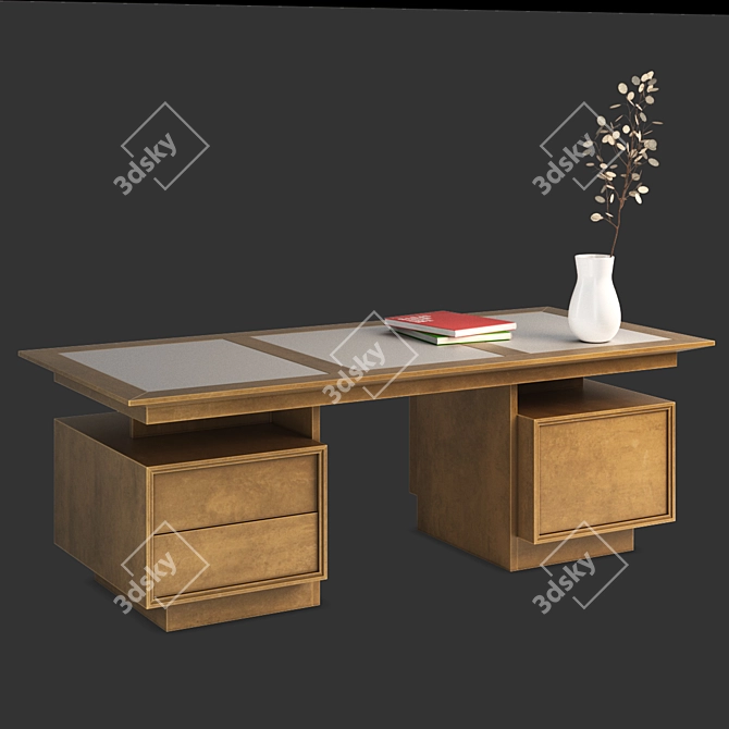 Direttorio-inspired Morelato President Writing Desk 3D model image 2