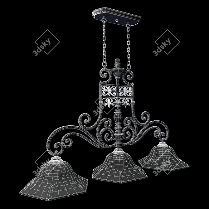 Elegant Aivengo Chandelier: Stunning Suspension 3D model image 3