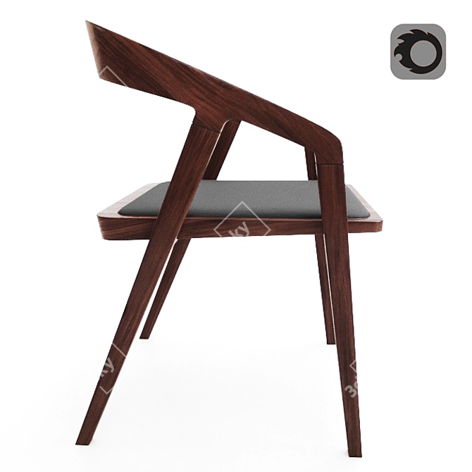 Kanji Convertible Chair Desk 3D model image 2