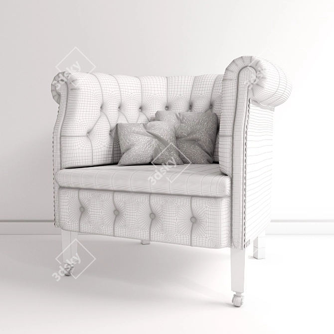 Elegant Poltrona Frau Fumoir Chair 3D model image 3