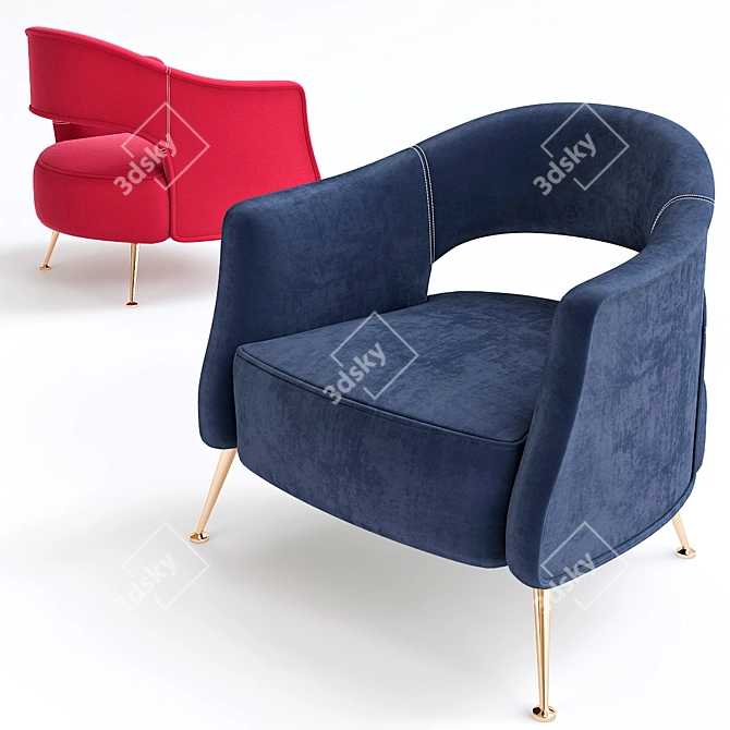 Elegant Domaine Eichholtz Chair 3D model image 1