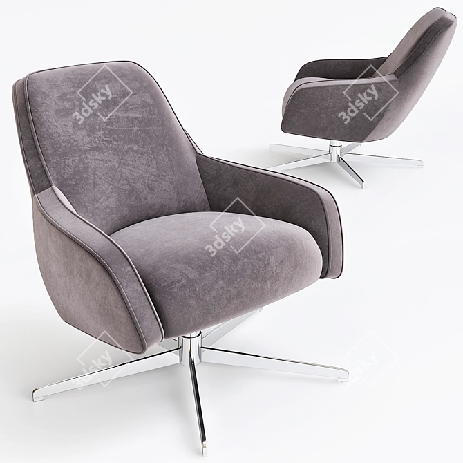 Elegant Swivel Chair Serena 3D model image 1