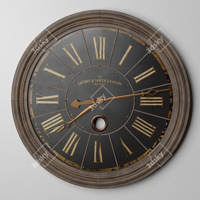 Title: London Rail Clock: Timeless Restoration 3D model image 1