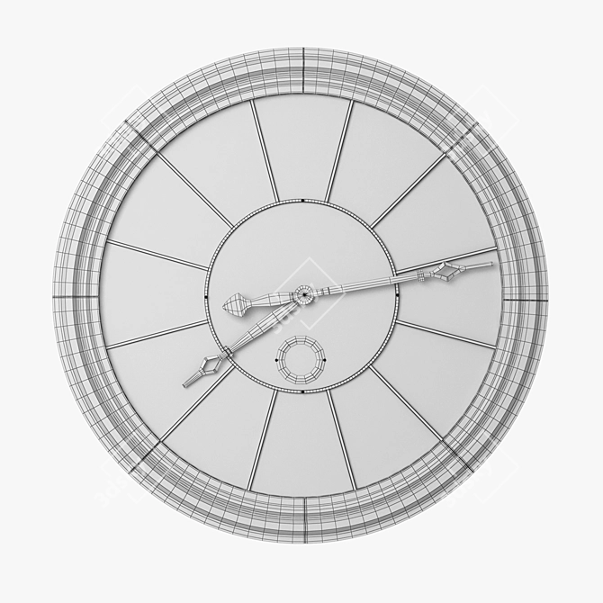 Title: London Rail Clock: Timeless Restoration 3D model image 3