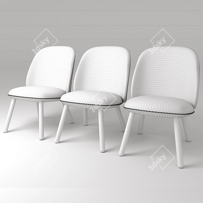 ACE Lounge Chair: Sleek and Stylish Comfort 3D model image 3