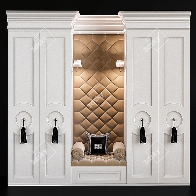 Elegant Neoclassical Wardrobes 3D model image 1