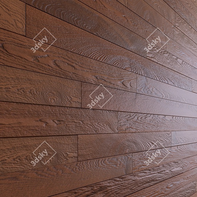 Wooden 3D Panel: 12 Textures 3D model image 2