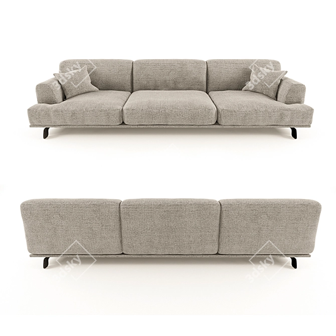 Elegant Tribeca Poliform Sofa 3D model image 1