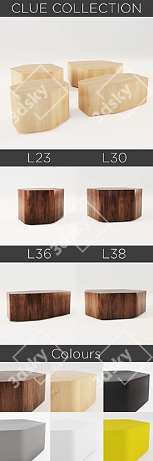 Modern Minimalist Bernhardt Design Clue Table 3D model image 2