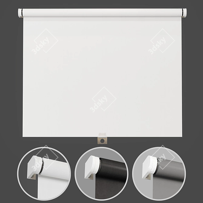 Transformable Roller Blind - Ikea Tuppler 3D model image 1