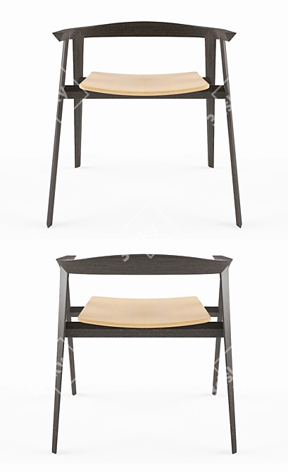 Sleek Spada Chair: Modern Design at Its Finest 3D model image 2