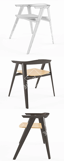 Sleek Spada Chair: Modern Design at Its Finest 3D model image 3