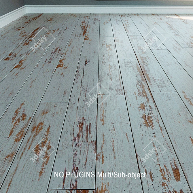 Natural Wood Laminate Flooring 3D model image 1