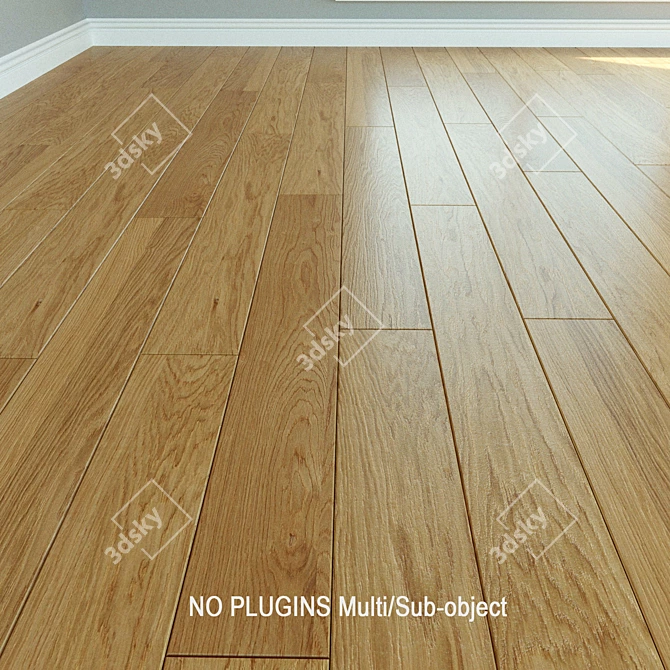 Urban Oak Laminate Flooring 3D model image 1