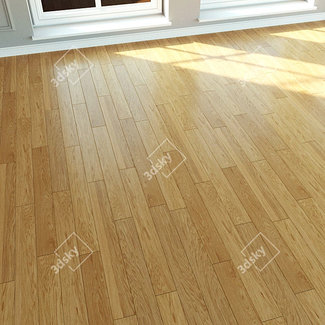 Urban Oak Laminate Flooring 3D model image 2