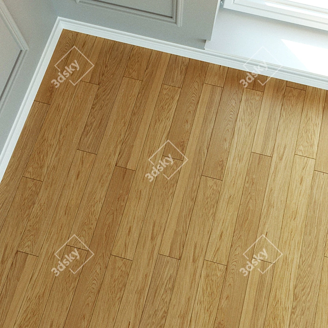 Urban Oak Laminate Flooring 3D model image 3