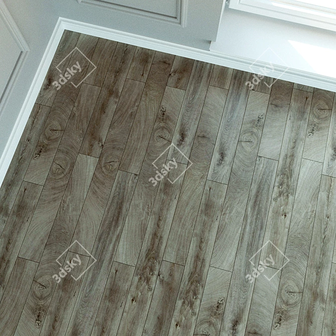 Natural Wood Laminate Flooring 3D model image 2