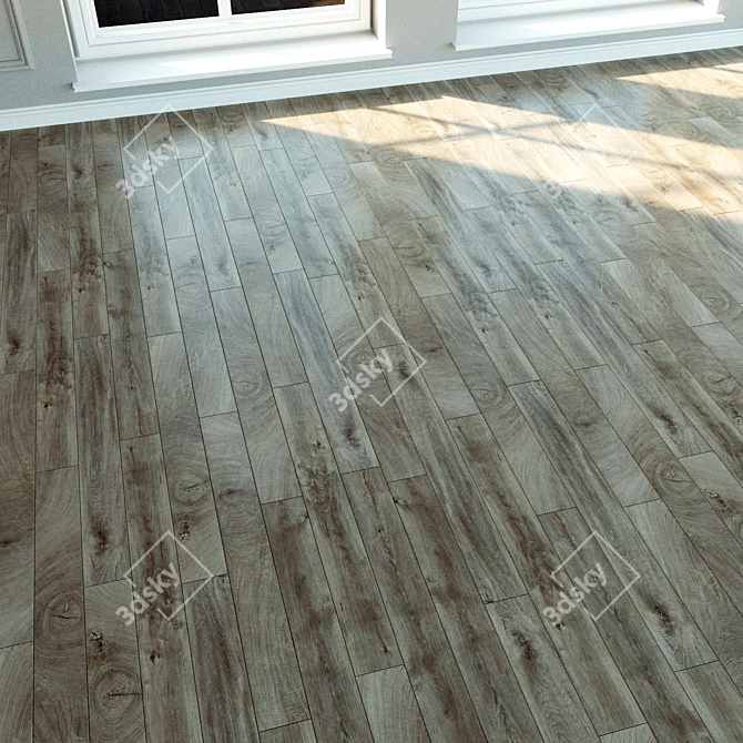 Natural Wood Laminate Flooring 3D model image 3