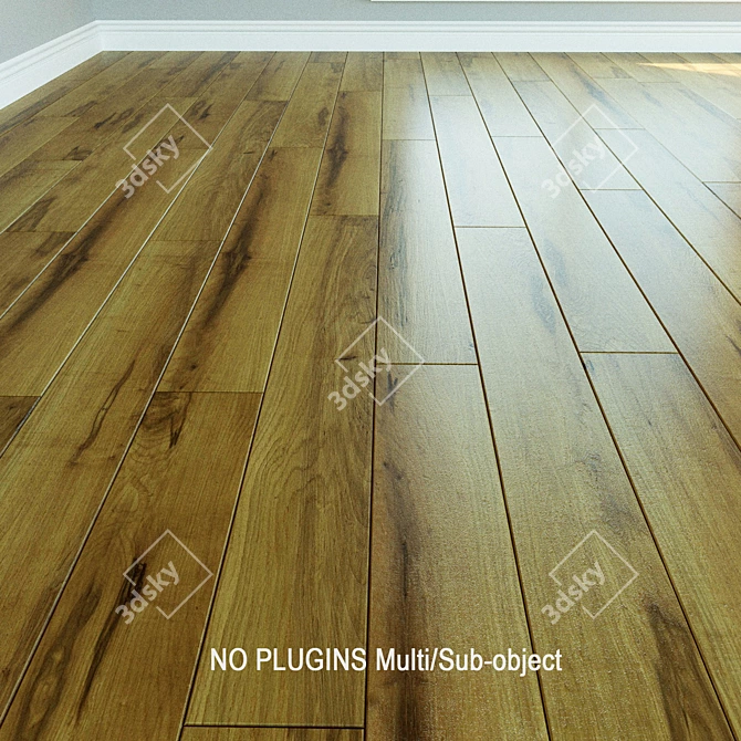 Title: Natural Wood Laminate: Eiche Jungle 3D model image 1