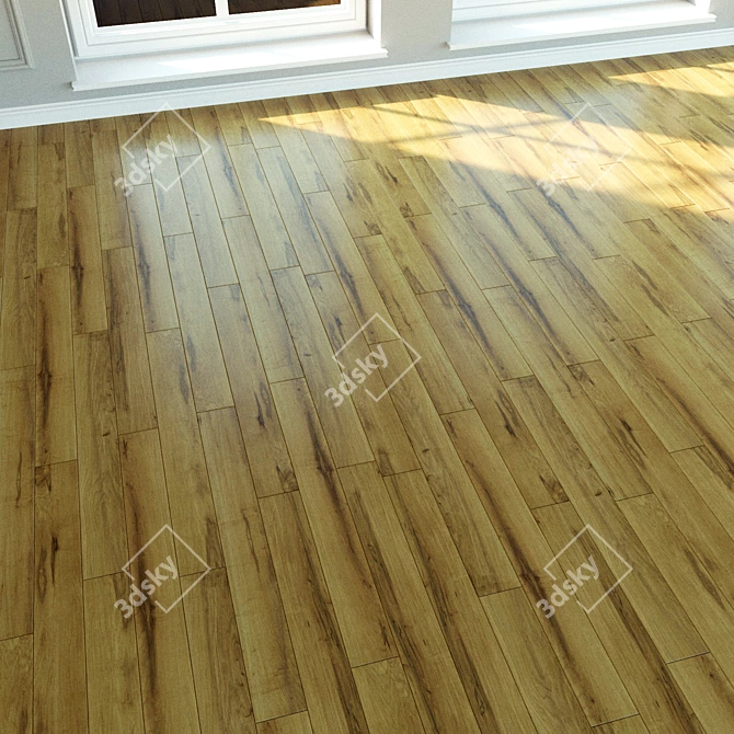 Title: Natural Wood Laminate: Eiche Jungle 3D model image 3