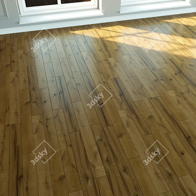 Natural Wood Laminate Flooring 3D model image 3