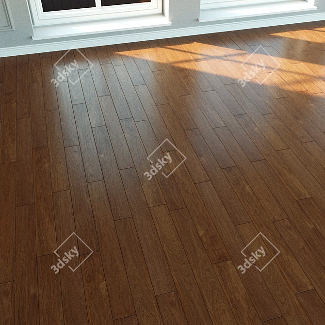 Natural Wood Laminate Flooring 3D model image 3