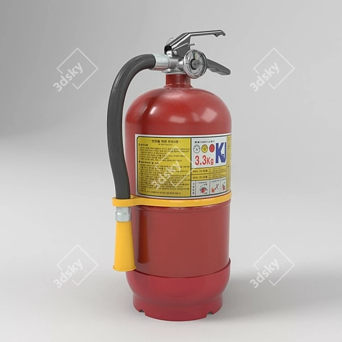 Title: Korean Fire Extinguisher for Safety 3D model image 1