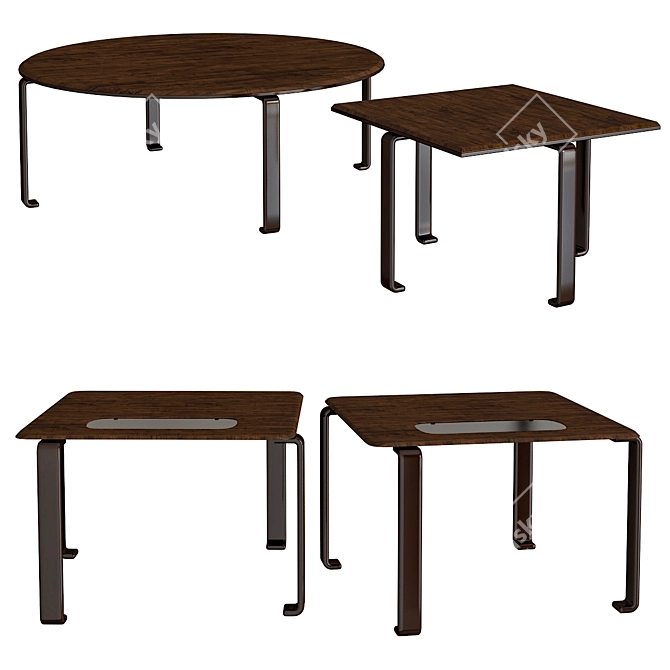 Elegant Minotti Coffee Tables 3D model image 1