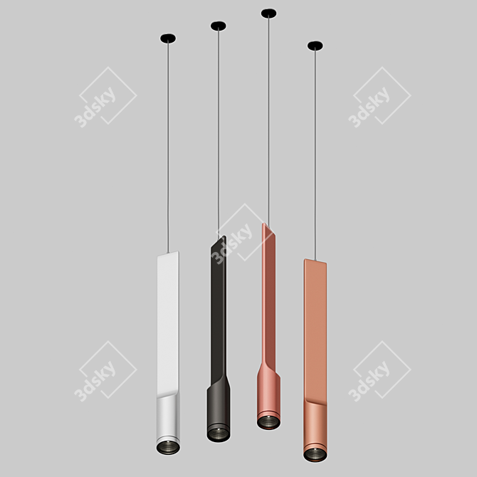 Modernistic U&O Lamp: A Fusion of Style & Function 3D model image 2