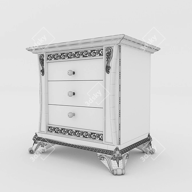 Aida Comodino Bedside Table 3D model image 2