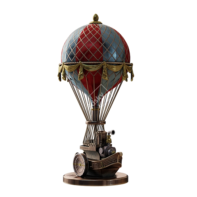 Steampunk Balloon Sculpture 3D model image 1