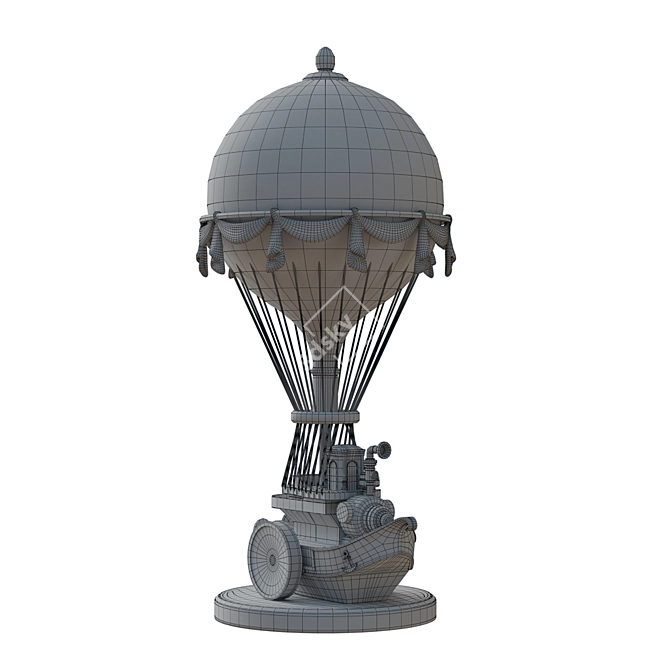 Steampunk Balloon Sculpture 3D model image 3