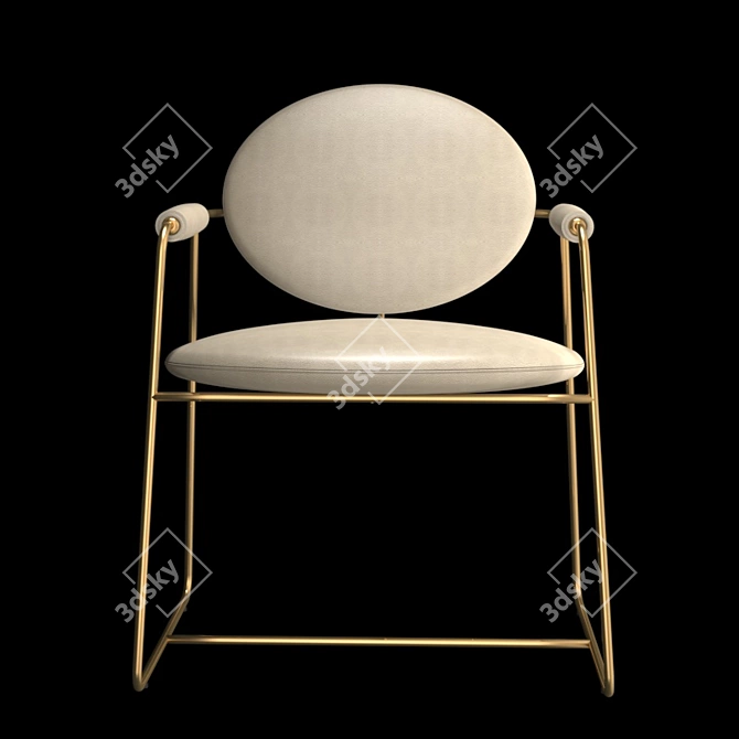 Fashionable Gemma Baxter Chair 3D model image 2