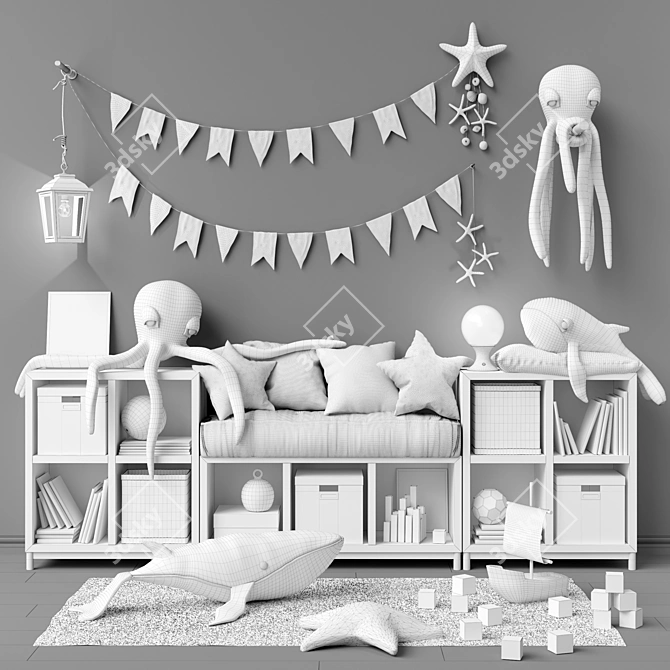 Versatile IKEA Furniture Set with Toys & Decor 3D model image 3